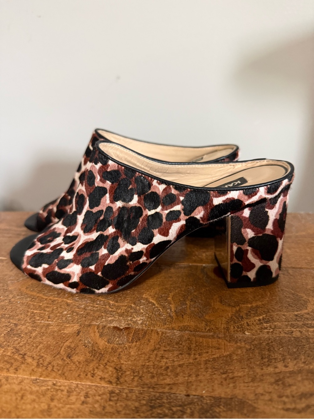 Karl Lagerfeld Jensen Leopard Calf Hair Mule 6